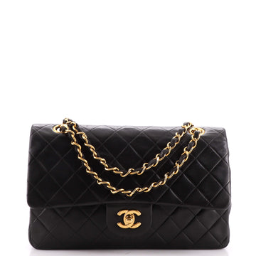 Chanel Vintage Classic Double Flap Bag Quilted Lambskin Medium