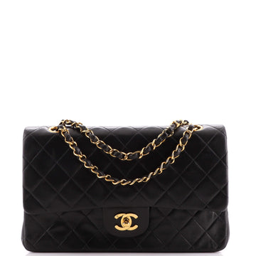 Chanel Vintage Classic Double Flap Bag Quilted Lambskin Medium