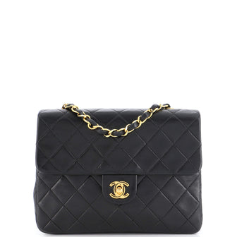 Chanel Vintage Square Classic Flap Bag Quilted Lambskin Small