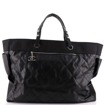 Chanel Biarritz Pocket Tote Quilted Coated Canvas XL