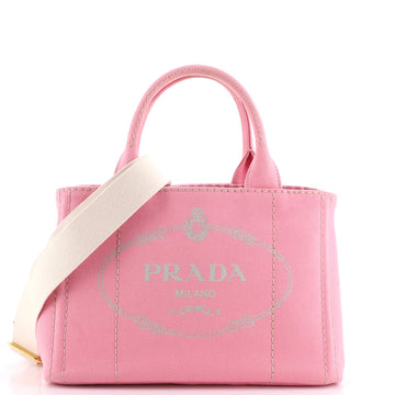 Prada Canapa Convertible Tote Canvas Mini
