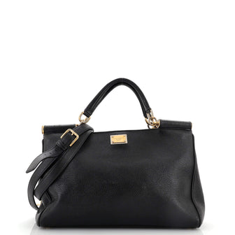 Dolce & Gabbana Sicily Convertible Shopping Tote Leather East West
