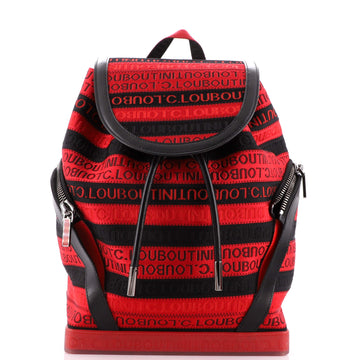 Christian Louboutin Explorafunk Backpack Striped Logo Canvas