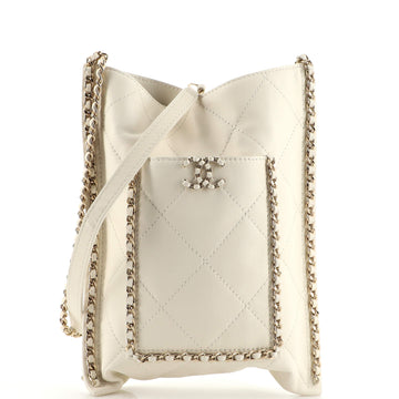 Chanel Flat Shopping Bag Quilted Calfskin Small