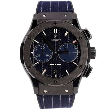 Hublot Classic Fusion Chronograph Limited Edition Italia Independent Automatic Watch Ceramic and Fabric 45