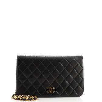 Chanel Vintage Full Flap Bag Quilted Lambskin Medium