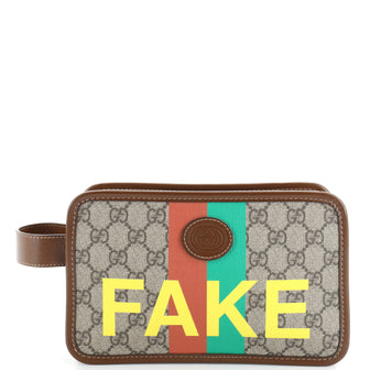 Gucci Fake/Not Cosmetic Case Printed GG Coated Canvas