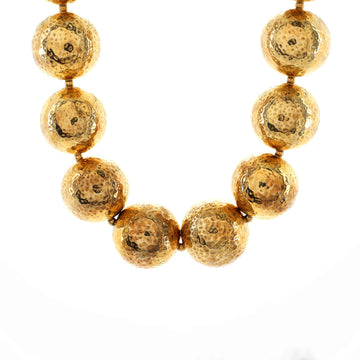 Bottega Veneta Sphere Choker Necklace Plated Hammered Metal