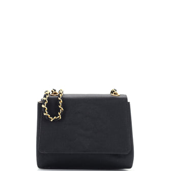 Chanel Vintage Camellia Flap Bag Satin Mini