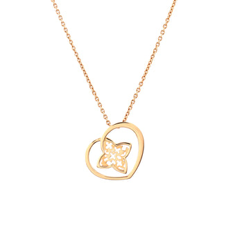 Louis Vuitton Coeur Heart Pendant Necklace 18K Rose Gold