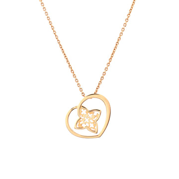 Louis Vuitton Coeur Heart Pendant Necklace 18K Rose Gold