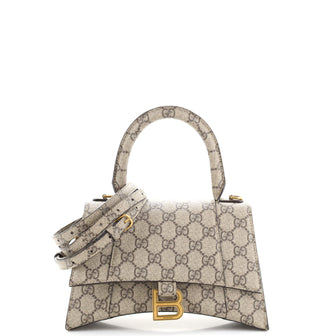 Gucci x Balenciaga The Hacker Project Hourglass Top Handle Bag GG Coated Canvas Small