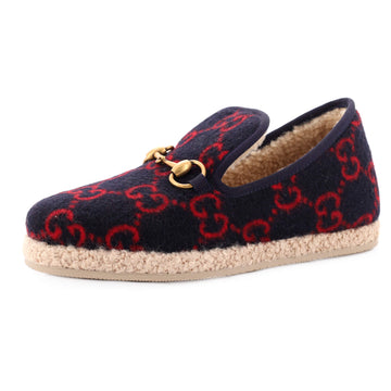 Gucci Women's Fria Horsebit Loafers GG Wool