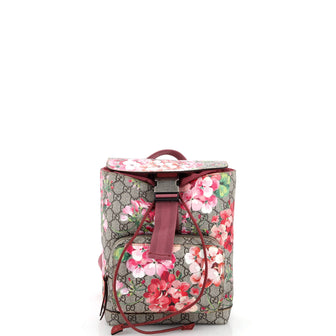 Gucci Buckle Backpack Blooms Print GG Coated Canvas Small