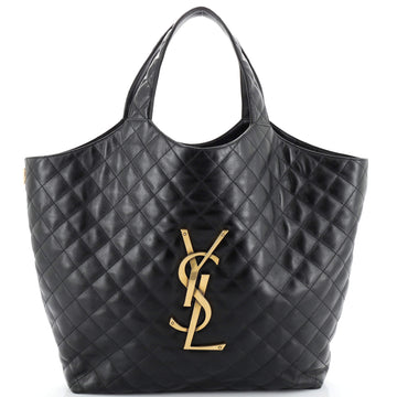 Saint Laurent Icare Shopping Tote Quilted Leather Maxi