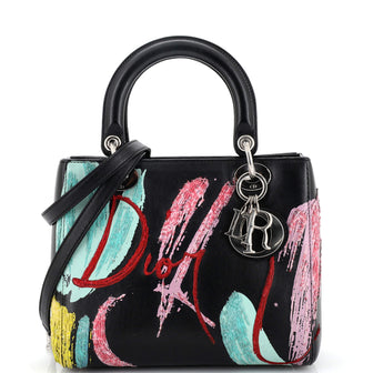 Christian Dior Lady Dior Bag Sequin Embellished Leather Medium