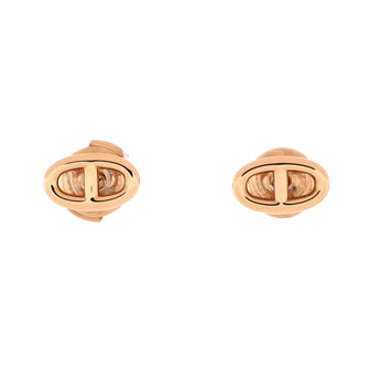 Hermes Chaine d'Ancre Stud Earrings 18K Rose Gold Very Small
