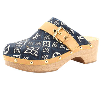 Louis Vuitton Women's Cottage Clog Mules Limited Edition Since 1854 Monogram Jacquard and Leather