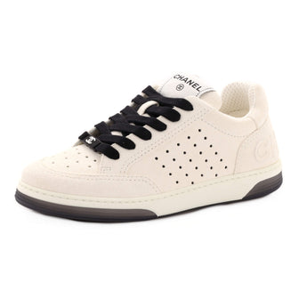 Chanel Women's Logo Low-Top Sneakers Suede
