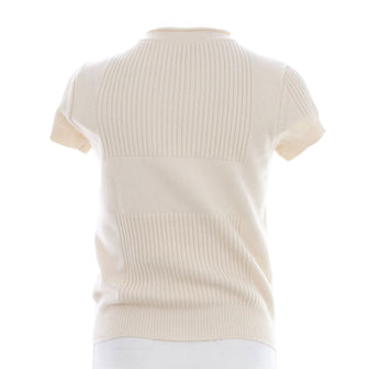 Hermes Women's H Short Sleeve Crewneck Sweater Cashmere