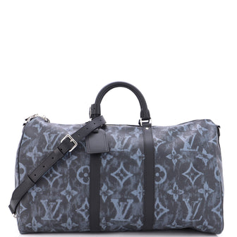 Louis Vuitton Keepall Bandouliere Bag Limited Edition Monogram Pastel Noir 50