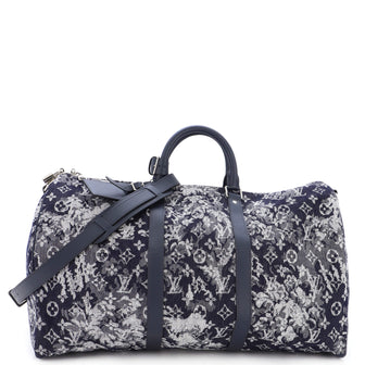 Louis Vuitton Keepall Bandouliere Bag Monogram Tapestry Canvas 50