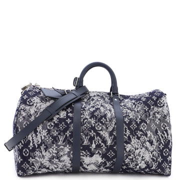 Louis Vuitton Keepall Bandouliere Bag Monogram Tapestry Canvas 50