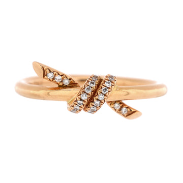 Tiffany & Co. Knot Ring 18K Rose Gold and Diamonds
