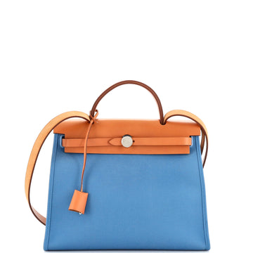 Hermes Herbag Zip Leather and Toile 31