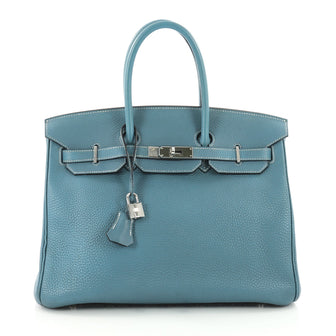 Hermes Birkin Handbag Blue Togo with Palladium Hardware 3483601