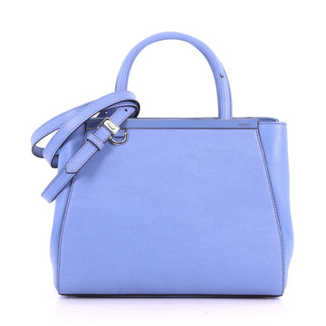 Fendi 2Jours Handbag Leather Petite Blue 3567605
