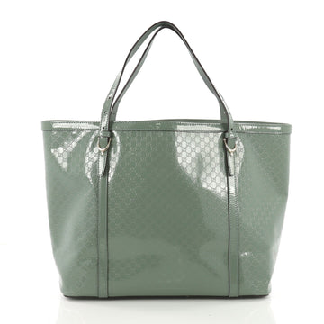 Gucci Nice Tote Microguccissima Patent Medium Green 3613902