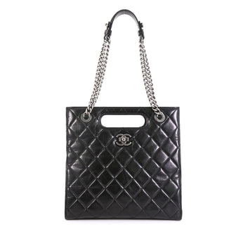 Chanel Boy Shopper Quilted Glazed Calfskin Small