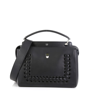 Fendi DotCom Convertible Satchel Whipstitch Leather Medium