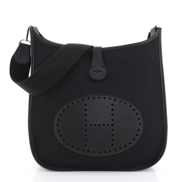 Hermes Evelyne Crossbody Gen I Toile and Leather GM