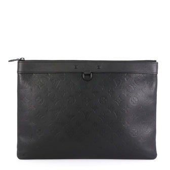 Louis Vuitton Discovery Pochette Monogram Shadow Leather GM
