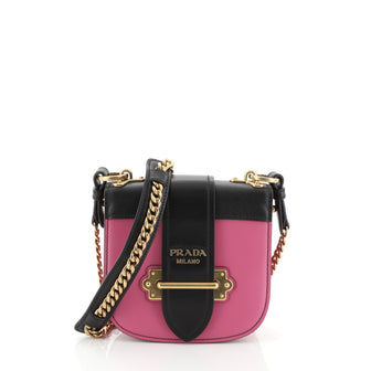 Prada Cahier Crossbody Bag City Calf and Saffiano Leather Small