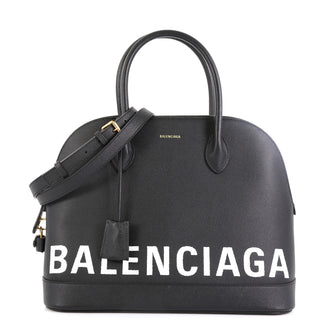 Balenciaga Logo Ville Bag Leather Medium