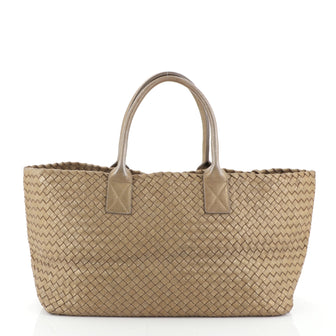 Bottega Veneta Cabat Tote Intrecciato Metallic Nappa Medium