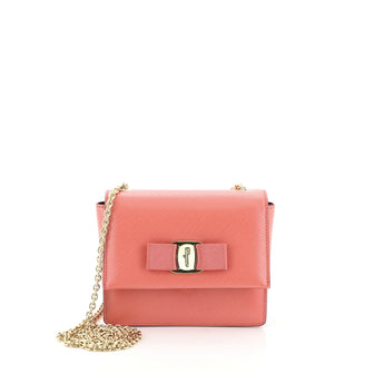 Salvatore Ferragamo Ginny Crossbody Bag Saffiano Leather Mini