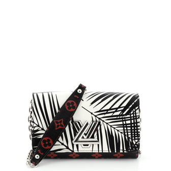 Louis Vuitton Twist Chain Wallet Limited Edition Palm Print Leather with Monogram Infrarouge 