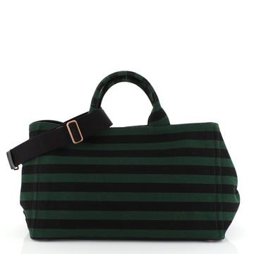 Prada Canapa Convertible Tote Printed Canvas Large