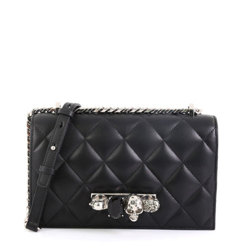 Alexander McQueen Jewelled Flap Satchel Quilted Leather Medium