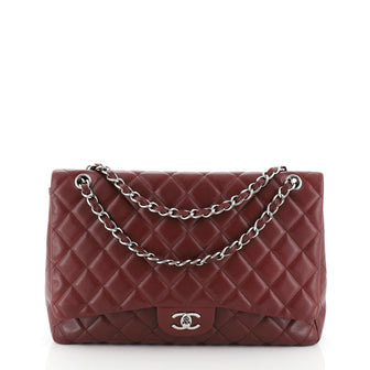 Chanel Classic Single Flap Bag Quilted Caviar Maxi