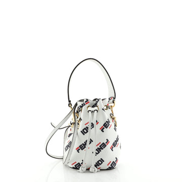 Fendi Mania Mon Tresor Bucket Bag Printed Leather Mini