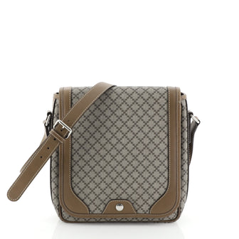 Gucci Snap Flap Messenger Bag Diamante Coated Canvas Medium