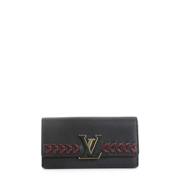 Louis Vuitton Capucines Wallet Leather with Braided Detail 