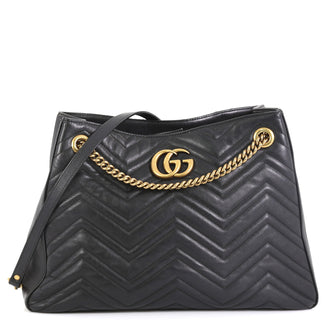 Gucci GG Marmont Chain Shoulder Bag Matelasse Leather 