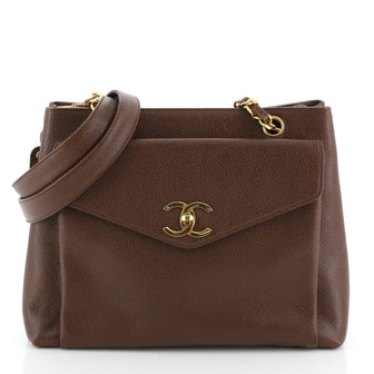 Chanel Vintage Front Pocket Tote Caviar Large