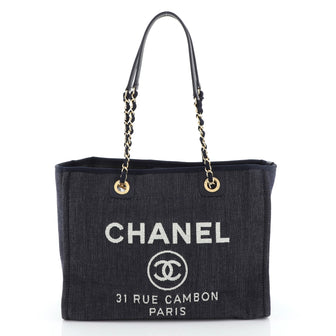 Chanel Deauville Tote Denim Small